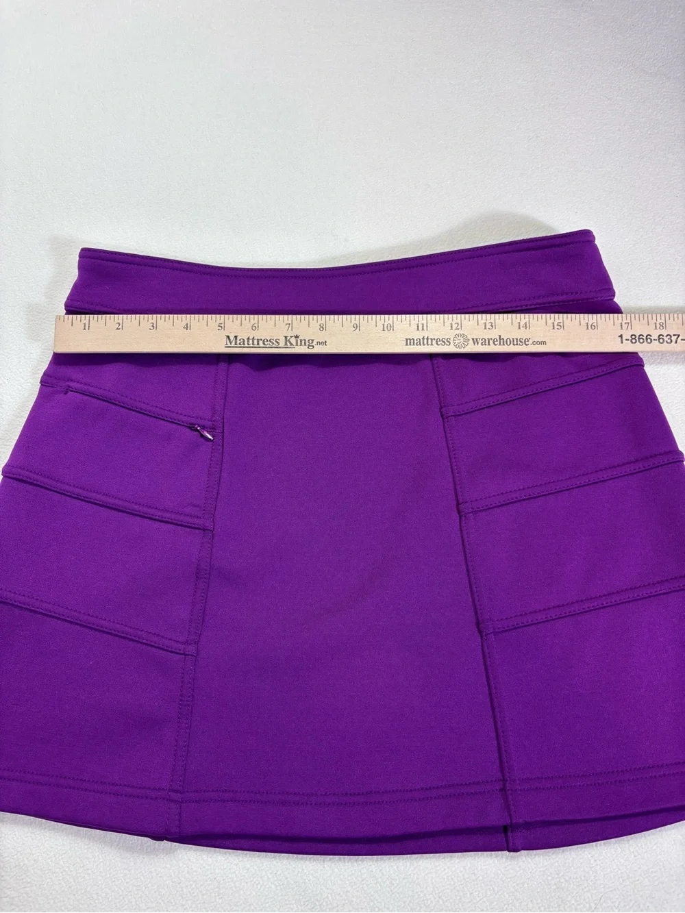 Athleta Snowslide Skirt M Fleece Lined Purple Winter Hiking Running Gorpcore